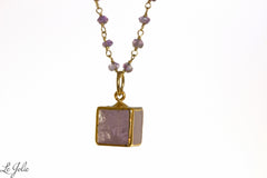 18" Amethyst Gem Necklace