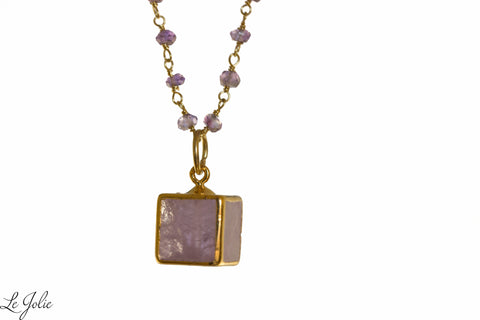 18" Amethyst Gem Necklace