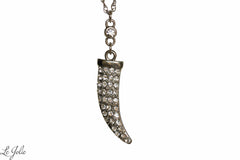 18" Rhodium Overlay Necklace